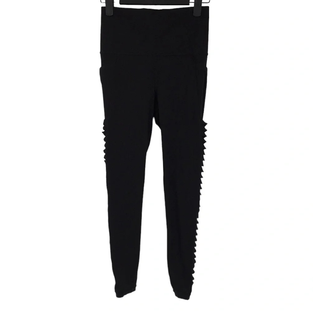 Athleta Black Salutation 7/8 Tight In PowerVita Womens XS Pull On Yoga Fitness